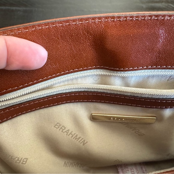 Brahmin Alonna Leather Crossbody - Nutmeg Janeway New without Tags - Picture 4 of 4